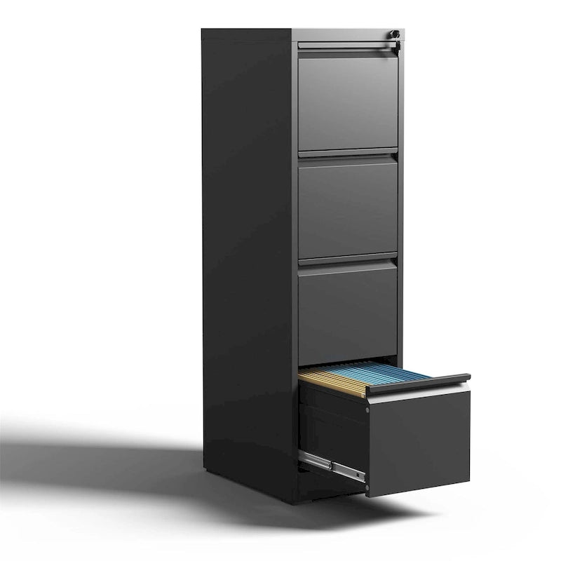 Classeur vertical métallique à 4 tiroirs avec serrure