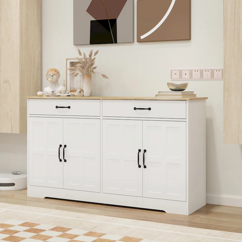 55.91 Grand buffet de ferme, armoire de rangement, bahut.