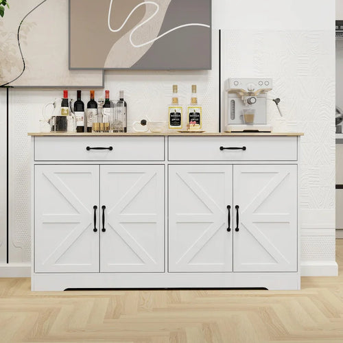 55.91 Grand buffet de ferme, armoire de rangement, bahut.