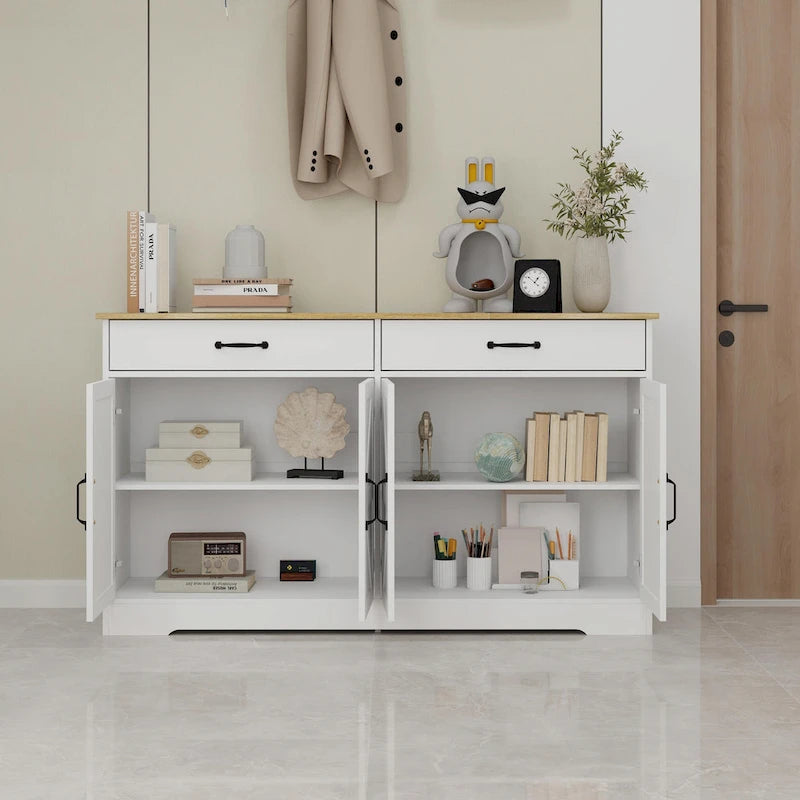 55.91 Grand buffet de ferme, armoire de rangement, bahut.