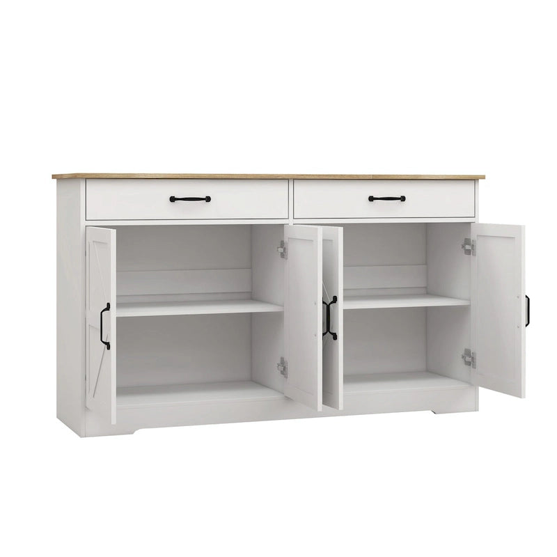 55.91 Grand buffet de ferme, armoire de rangement, bahut.