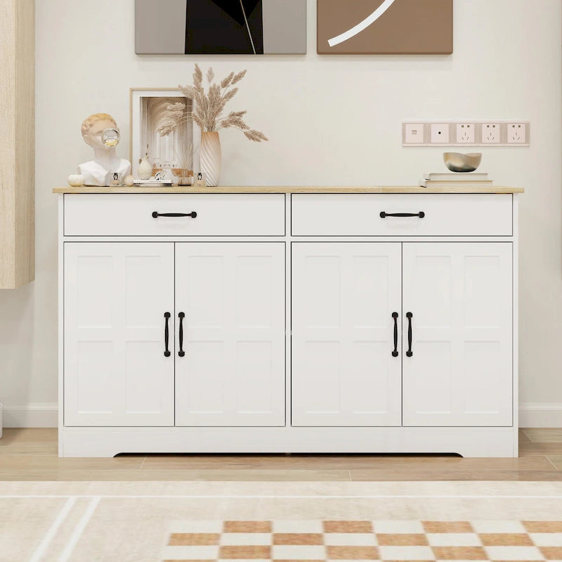 55.91 Grand buffet de ferme, armoire de rangement, bahut.