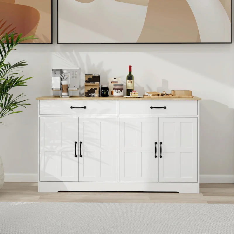 55.91 Grand buffet de ferme, armoire de rangement, bahut.