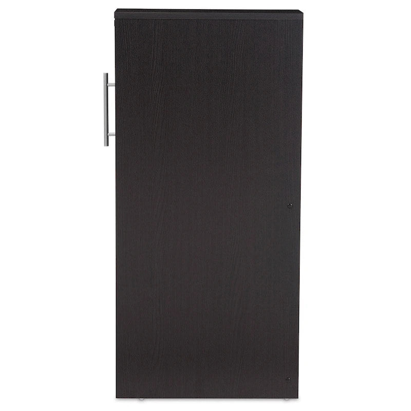Étagère 5 tablettes brun foncé moderne avec cadre en bois