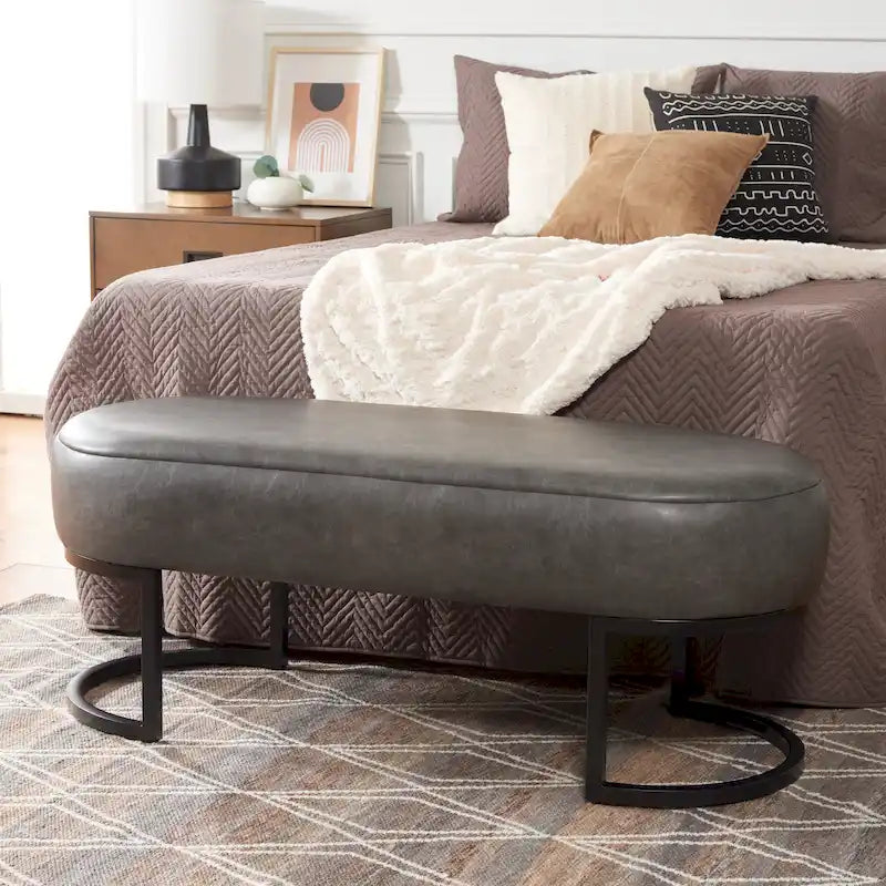 Banc ovale - 50 L x 20 P x 19 H - 50Lx20Px19H