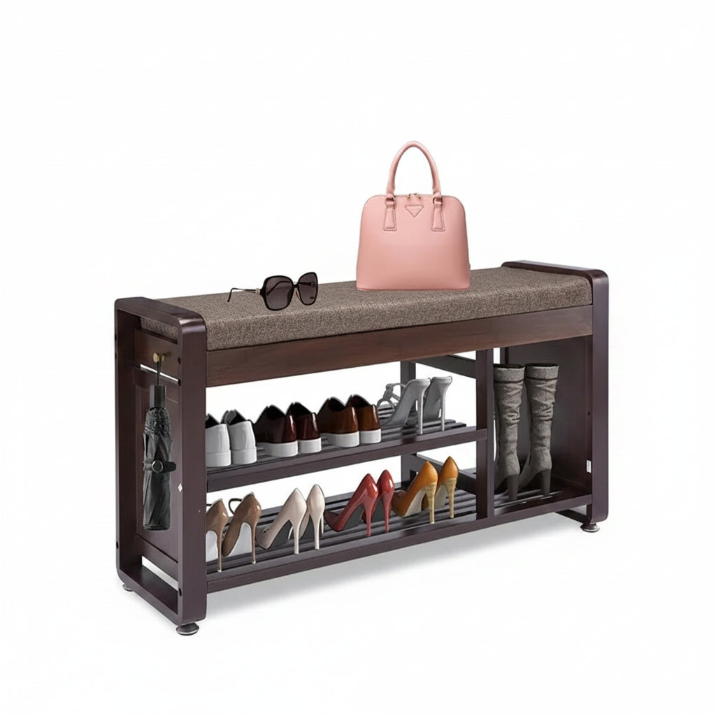 Banc à chaussures 2 niveaux - 11,7P x 39L x 19,5H