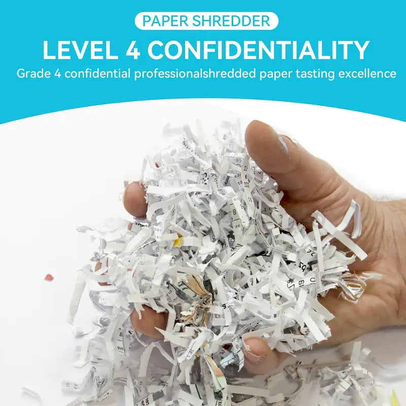 Destructeur de documents coupe croisée robuste silencieux grande capacité