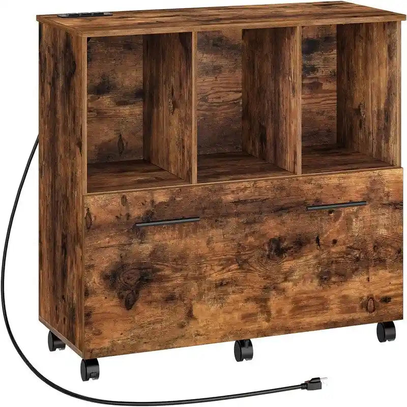 Classeur mobile latéral avec station de recharge – 36P x 80L x 67,5H cm