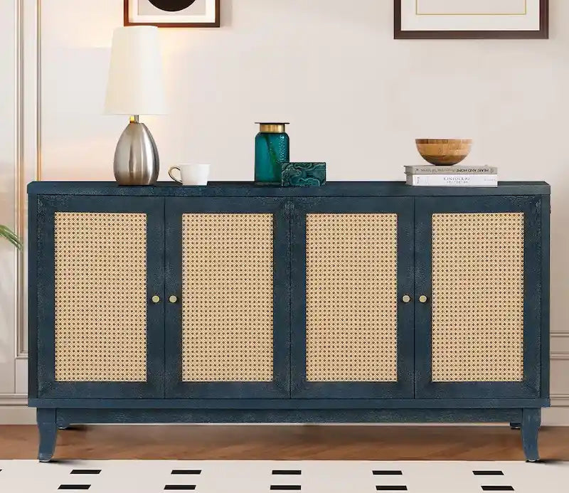 Bahut horizontal de style ferme moderne avec deux armoires