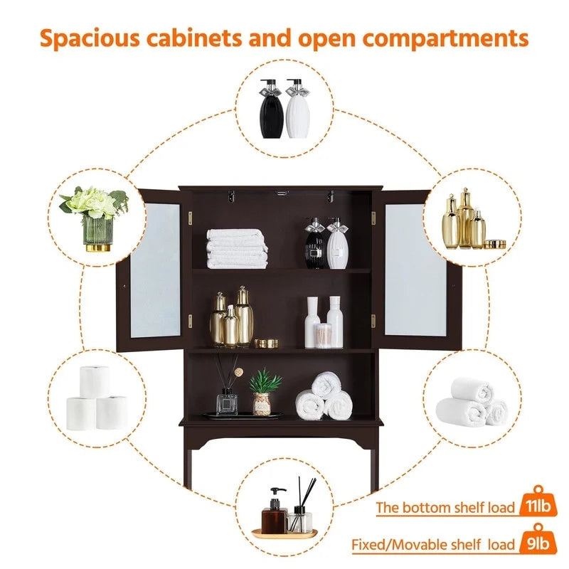 Meuble de rangement pour WC (au-dessus) – 23P x 63,5L x 167,5H