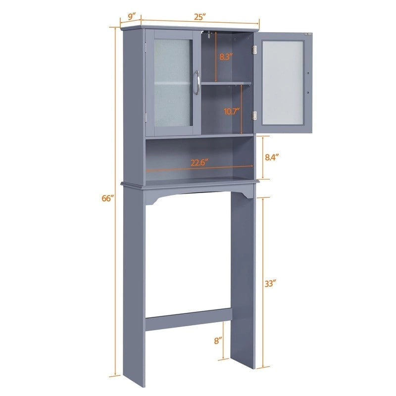Meuble de rangement pour WC (au-dessus) – 23P x 63,5L x 167,5H