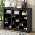 Meuble de rangement 24 compartiments pour chaussures au design élégant, meuble à chaussures moderne avec base incurvée, buffet polyvalent de haute qualité pour l'entrée