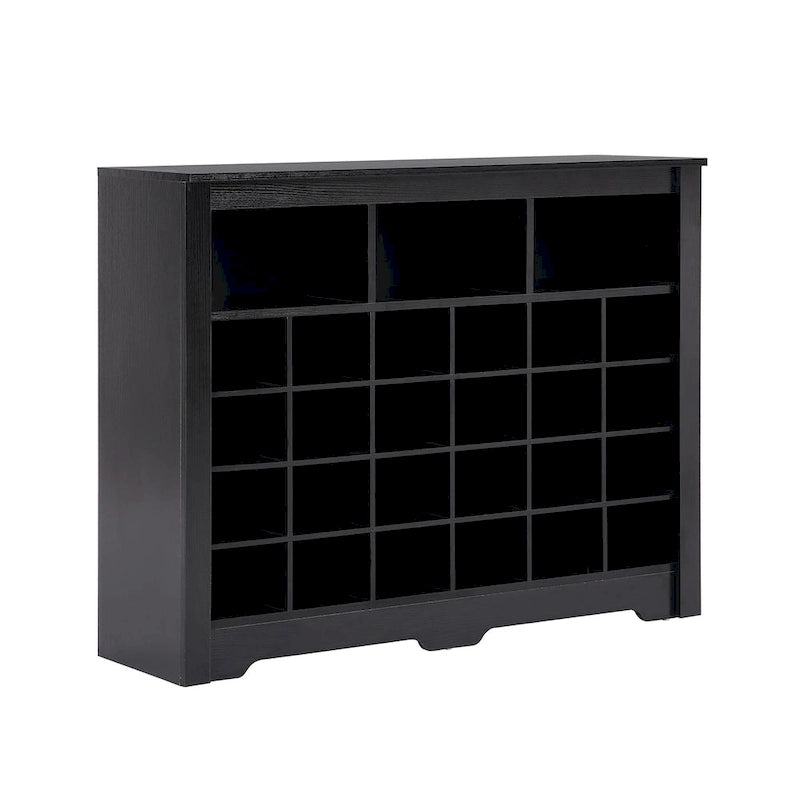 Meuble de rangement 24 compartiments pour chaussures au design élégant, meuble à chaussures moderne avec base incurvée, buffet polyvalent de haute qualité pour l'entrée