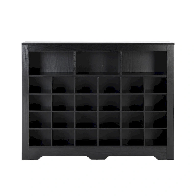 Meuble de rangement 24 compartiments pour chaussures au design élégant, meuble à chaussures moderne avec base incurvée, buffet polyvalent de haute qualité pour l'entrée